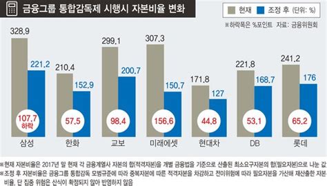 금융그룹 통합감독 첫발삼성 최소 자본비율 간당간당 네이트 뉴스