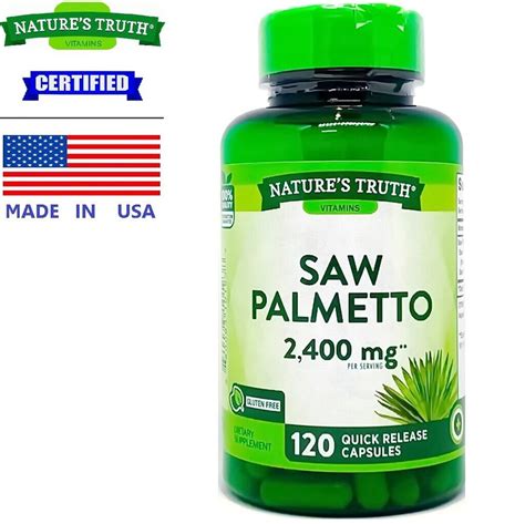 Natures Truth Saw Palmetto 2400 mg s x 120 เมด เนเจอร ทรทร ซอว