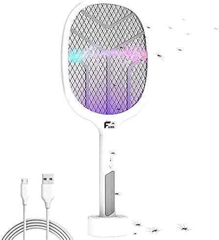 Mosquito Racket In Dual Mode Rechargeable Bat Zapper With Uv