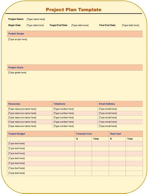 5+ Simple Project Plan Templates {Word-Excel-PDF} Format