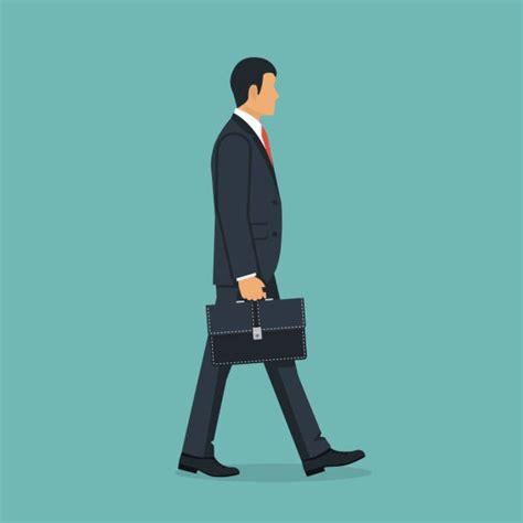 Man Walking Away With Suitcase Illustrations Royalty Free Vector