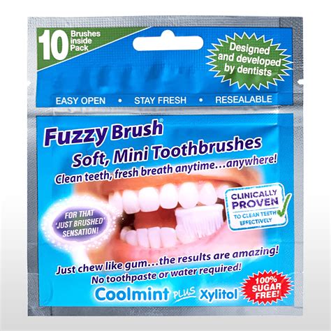 Fuzzy Brush Chewable Toothbrush Coolmint — Fuzzy Rocks