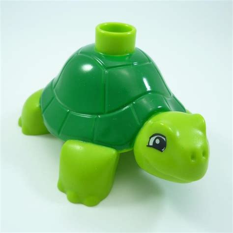 LEGO Part 98197pb01 Lime Duplo Turtle With Green Back At BrickScout