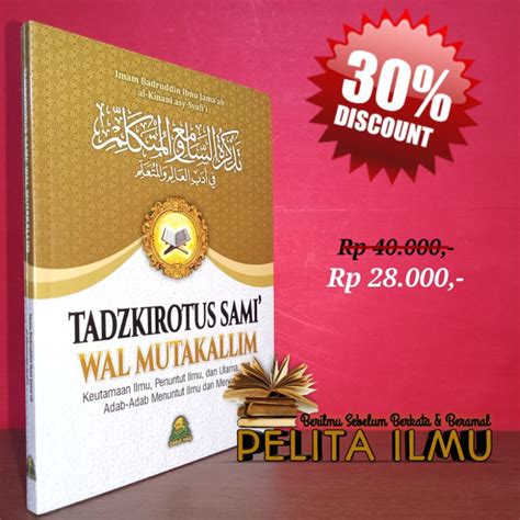 Jual Buku Tadzkiratus Sami Wal Mutakallim Keutamaan Ilmu Penuntut