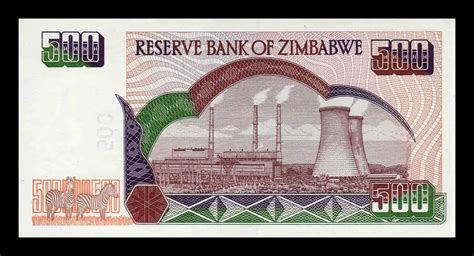 Zimbabwe 500 Dólares 2001 Pick 11a Sc Unc NUMISMÁTICA LA LONJA