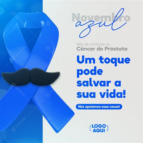 Um Toque Pode Salvar A Sua Vida Novembro Azul Social Media Psd Edit Vel