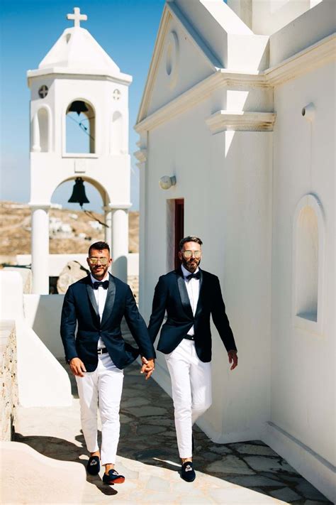 Grooms Arriving At Their Wedding Ceremony Gay Wedding Wedding Classic Gay Men Weddings