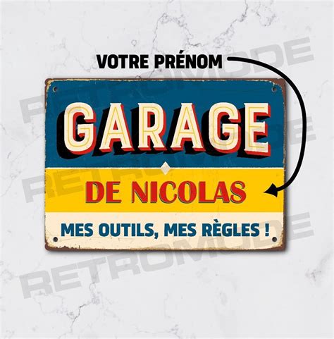 Plaque M Tal Vintage Garage Personnalis Cadeau Pour Fan De Voiture