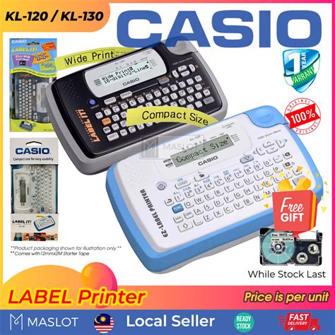 Casio Label It KL 130 18mm 2 Line Compact Label Printer 1 Years