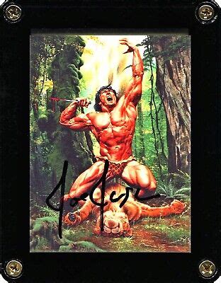 TARZAN LORD OF THE JUNGLE TRADING CARD 1 SIGNED BY ARTIST JOE JUSKO