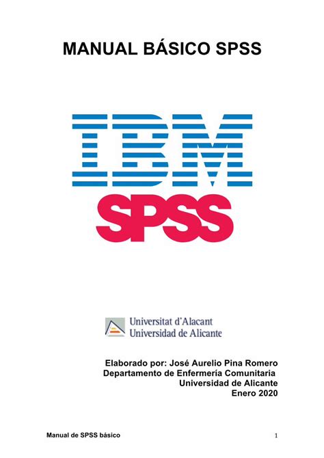 PDF Manual SPSS Castellanovalores De Datos Que Se Especifican Como