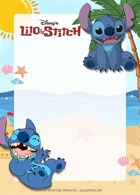 FREE Lilo & Stitch Beach Party Invitation Templates Four | Dolanpedia ...