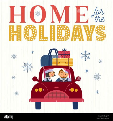 Happy Holidays Hand Drawn Vector Poster Stock Vector Image Art Alamy