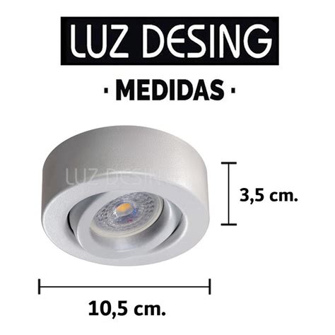 Luz Desing Spot Plafon Blanco Movil Circular Apto Led Gu Luz Desing