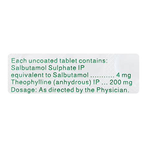 Theo Asthalin Forte Tablet 20s Price Uses Side Effects Netmeds