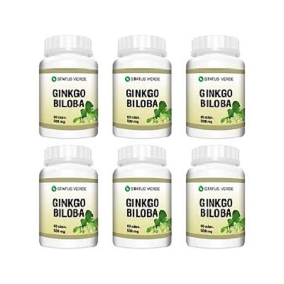 Status Verde Kit 6 Ginkgo Biloba 360 Cápsulas 500 mg Submarino