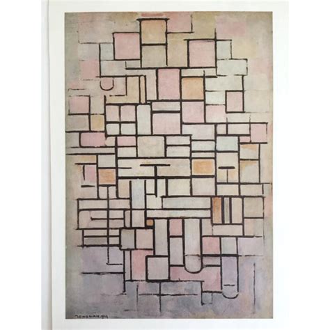 Piet Mondrian Vintage 1970 Authentic Abstract Lithograph Print