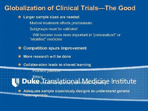 Unresolved Issues In The Globalization Of Clinical Trials