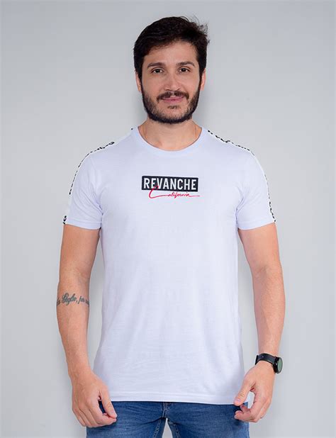 Camiseta Bordada Gal O Atacado Masculina Revanche Henrico Roupas