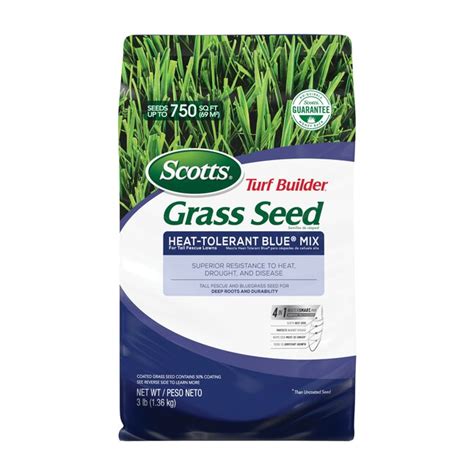 Scotts Turf Builder Heat Tolerant Blue Mix 3 Lb Mixture Blend Grass Seed At