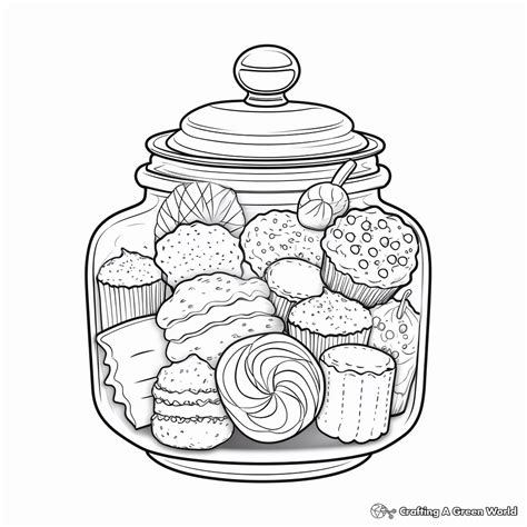 Candy Jar Coloring Pages Free And Printable