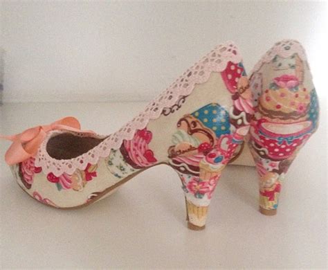 Items Similar To Ladies Shoes Cupcake Shoes Wedding Shoes Tea Party