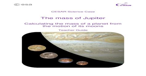 Calculating The Mass Of A Planet From The Motion Of Its Moonscesaresa