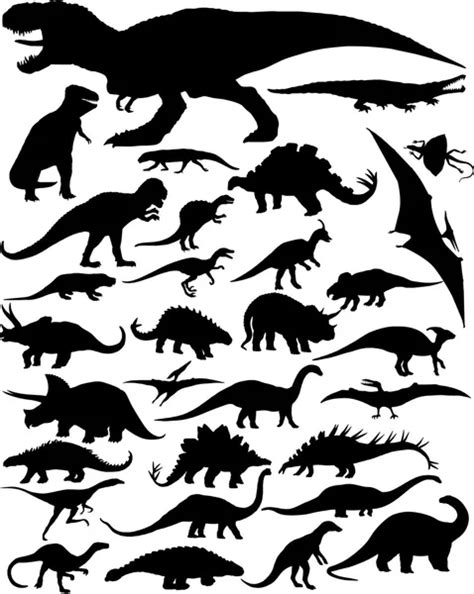 Dinosaur silhouettes — Stock Vector © milagli #19501765