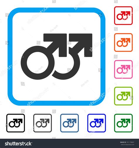 Gay Couple Icon Flat Grey Pictogram Stock Vector Royalty Free Shutterstock
