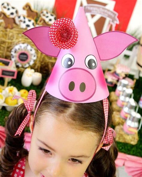 These Cute Animal Party Hats Come With Our Printable Barnyard Kit