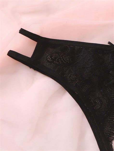 Classic Sexy Floral Lace Crotchless Panty Lingerie SHEIN USA