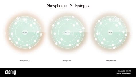 phosphorus chemical element isotopes atomic structure illustration ...