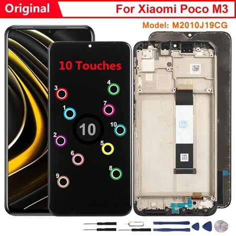 Original Display For Xiaomi Poco M3 LCD 10 Touches Screen Replacement