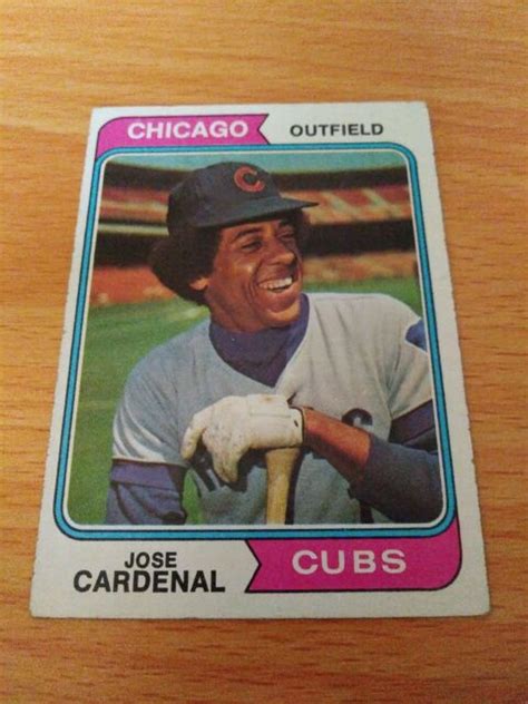 1974 Topps Baseball Card 185 Jose Cardenal Cubs Outfield Ebay