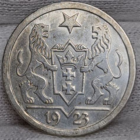 Danzig Freie Stadt Gulden Silber Kogge Wappen Silber Usa