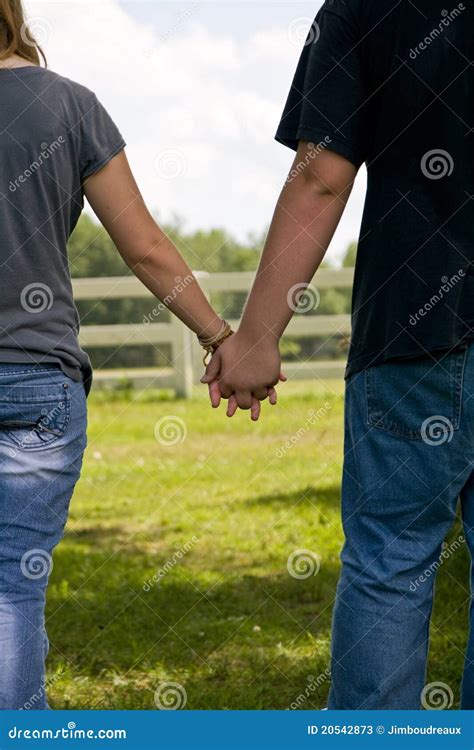 Teenage Couple Holding Hands, Summer Love Stock Photos - Image: 20542873