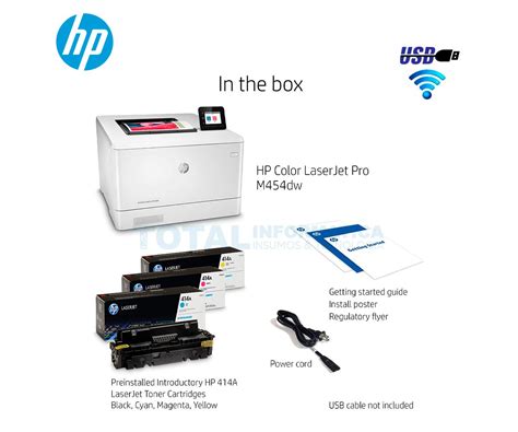 IMPRESORA HP COLOR LASERJET PRO M454DW W1Y45A INALAMBRICO