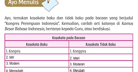 Detail Contoh Kosakata Baku Dan Kosakata Tidak Baku Koleksi Nomer