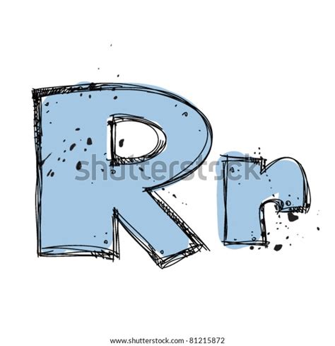 Hand Drawn Letter R Vector Illustration Stock Vector Royalty Free