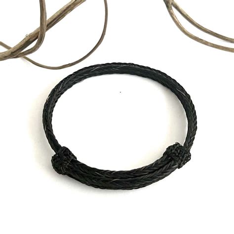 Pulsera Crin Doble Negra Albor Arte Mx