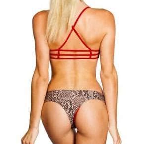 Cute Hollow Out Wine Red Two Piece Bikini On Luulla