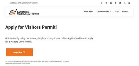 Barbados Visitors Permit Application Online Drive Barbados