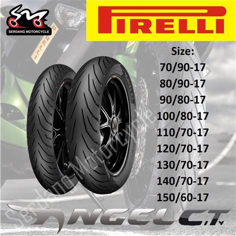 Pirelli Angel City Ct Tubeless Tyre Tire Tayar Motorcycle 7090 8090