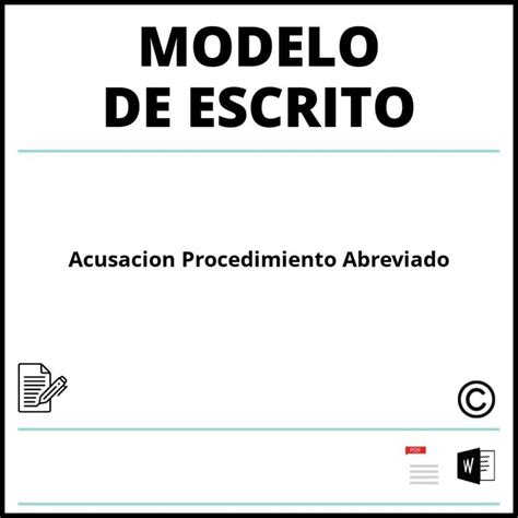 Modelo Escrito De Acusacion Penal