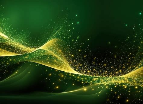 Premium AI Image | A green and gold abstract background Generative AI