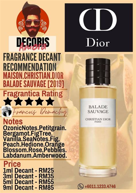 Dior La Collection Privee Balade Sauvage Perfume Decant Decoris