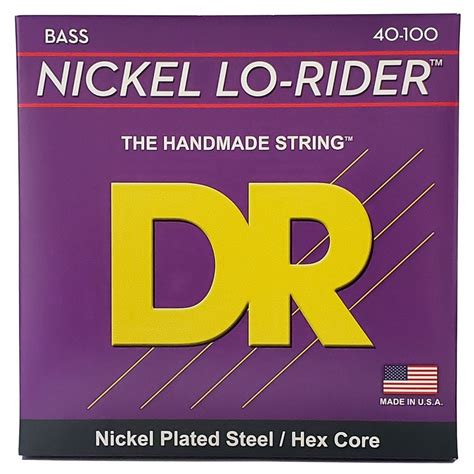 Dr Strings Lo Rider Nickel Wound 40 100 Bass Guitar Strings 4 String Strings Direct