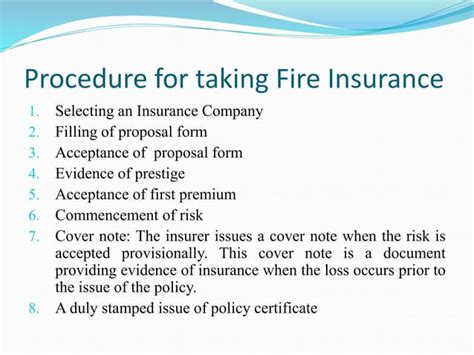 Fire Insurance