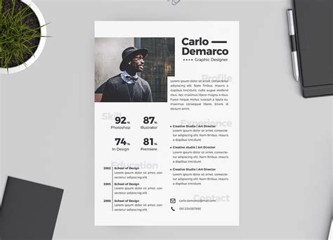 Graphic Designer Free Resume Template in 2025 - ResumeKraft