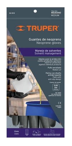 Guantes Mediano Neupreno Manejo Quimicos Truper 14270 Kit Envío gratis